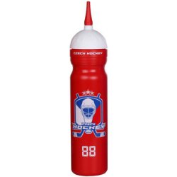 Czech Hockey sportovní láhev s hubicí červená 1000 ml