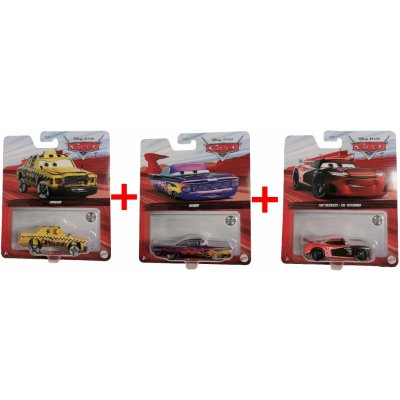 Mattel Disney Pixar Cars 3-dílná sada s GKB03 Faregame Taxi + FXB73 Ramone + DXV41 Tim Treadless, dárková sada pro fanoušky – Zbozi.Blesk.cz