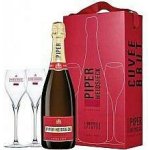 Piper Heidsieck Brut Travel Flute 12% 0,75 l (dárkové balení 2 sklenice) – Zboží Dáma