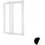 Aluplast dvoukřídlé balkonové dveře Trojsklo Palisander/bílá Levé 130 x 220 cm – Hledejceny.cz