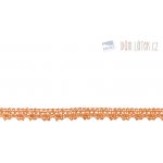 Krajka paličkovaná oranžová, šíře 14 mm – Zboží Dáma