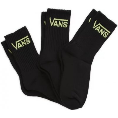 Vans ponožky Classic Crew Wmns 3Pk Black/Yellow Pear – Zboží Mobilmania