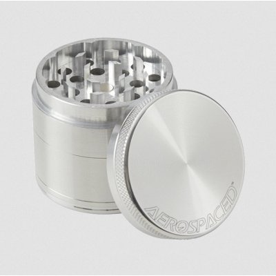 Aerospaced čtyřdílná drtička by standards 40 mm stříbrná – Zboží Mobilmania