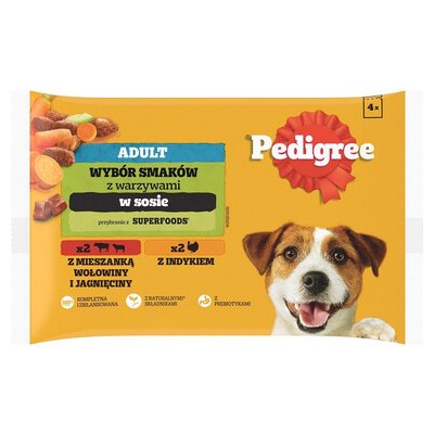 Pedigree v omáčce hovězí a jehněčí krůtí a mrkev 4 x 100 g – Hledejceny.cz