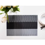 JAHU collections Prostírání Deluxe Majda pruhy šedo-černé 30x45 cm – Zboží Dáma