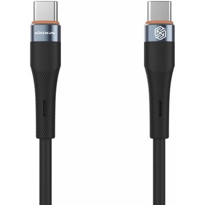 Nillkin Flowspeed Liquid Silicone Datový Kabel USB-C/USB-C 1,2m 60W Black, 57983116360 – Zboží Živě