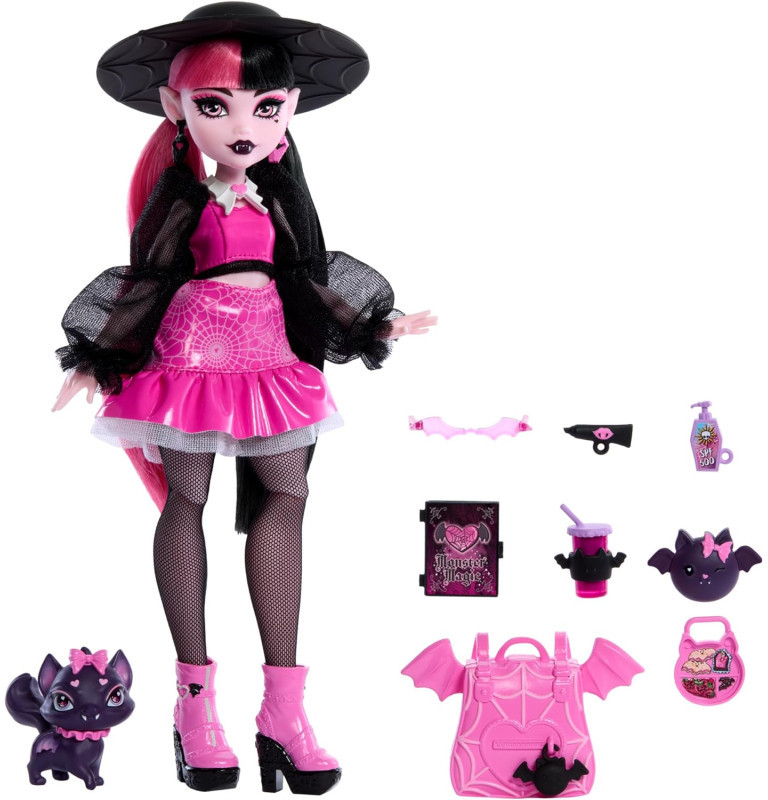 Mattel Monster High Draculaura s mazlíčkem