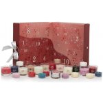 YANKEE CANDLE dárková sada Adventní kalendář kniha, 12 ks votivních svíček ve skle + 12 ks – Zboží Mobilmania