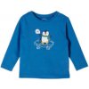 Dětské tričko s.Oliver tričko s motivem tučňáka s dlouhým rukávem modré