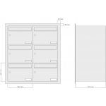 3MH s.r.o. Poštovní schránka MB 01-300x220x370 v sestavě pro zazdění Barva: Nerez dvířka / RAL 7035 tělo schránky – Sleviste.cz