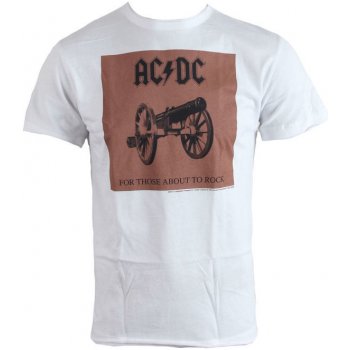 tričko metal AMPLIFIED AC DC About To Rock bílá