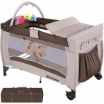 Tectake 400466 skládací pejsek s přebalovací podložkou hnědá – Hledejceny.cz