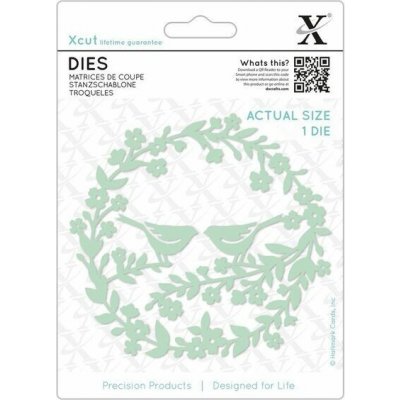 Kovová vyřezávací šablona Xcut Věnec s ptáčky 1 ks – Zboží Mobilmania