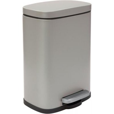 Spirella pedálový odpadkový koš AKIRA, matná šedohnědá ocel, soft-close, 12 L 10_21561 – Zboží Dáma
