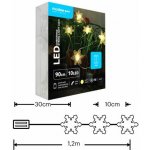 Modee ML-C3019 10LED 90cm vločka vánoční řetěz nano, 2xAA teplá IP20 352750,00 – Hledejceny.cz