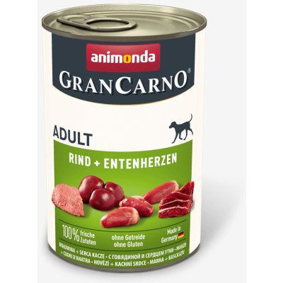 Animonda Gran Carno Adult hovězí a kachní srdce 400 g