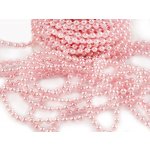 Plastové korálky na šňůře Ø4 mm sv. růžové – Zboží Dáma