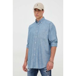 Polo Ralph Lauren bavlněná košile relaxed s límečkem button-down 710741705001 modrá