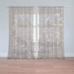 Záclony Béžové vzorce : 2 ks - 150x250 cm - Sablio – Hledejceny.cz