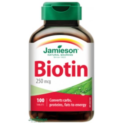 Jamieson Biotin 250 ug 100 tablet – Hledejceny.cz