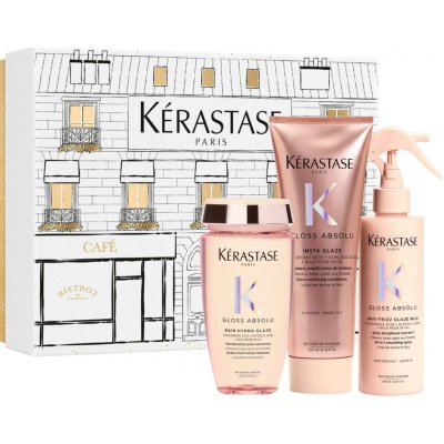 Kérastase Gloss Absolu pro zářivý lesk vlasů šampon 250 ml + kondicionér 250 ml + mléko 150 ml dárková sada – Zboží Dáma