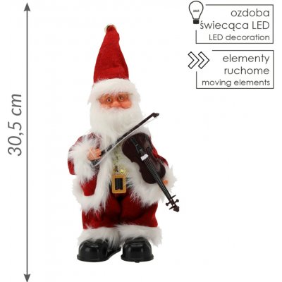 Pro-Tech shop Hrající Mikuláš s houslemi 30,5cm 69450 – Hledejceny.cz