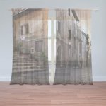 Sablio Záclony Starý dům 2: 2ks 150x250cm – Hledejceny.cz