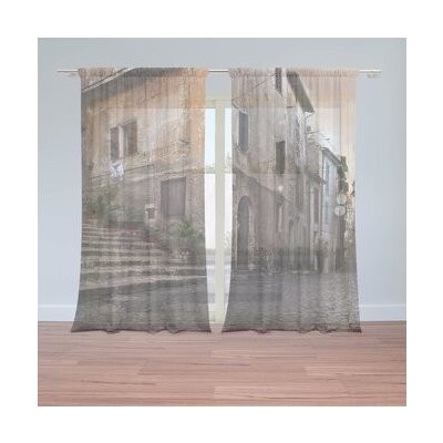 Sablio Záclony Starý dům 2: 2ks 150x250cm – Hledejceny.cz
