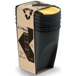 Sortibox Koš odpadkový na tříděný odpad 3 x 35l recyklovaná černá – Zboží Mobilmania