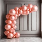 Balonky.cz Rosegold balónková girlanda rustikální set – Zboží Dáma