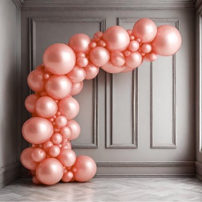 Balonky.cz Rosegold balónková girlanda rustikální set – Zboží Dáma