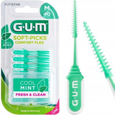 Sunstar GUM Soft-Picks Comfort Flex 40 kusů zelené