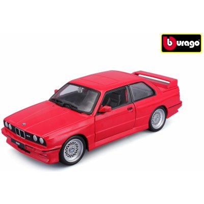 Bburago Plus BMW 3 Series M3 1988 Red 1:24 – Zboží Mobilmania