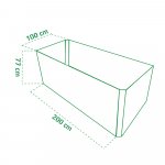 Garden King Vyvýšený záhon Agro Bed 200 x 77 x 100 cm 3D kov design dřevo – HobbyKompas.cz