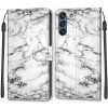 Pouzdro a kryt na mobilní telefon Samsung PROTEMIO 38542 ART Peněženkový kryt pro Samsung Galaxy S21 FE 5G MARBLE