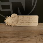 Dřevěné svatební oznámení Srdce se jmény na šířku (10 - 100 kusů) – Sleviste.cz