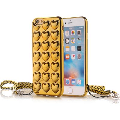 Pouzdro Slicoo iPhone 6 / 6S 3D Electroplate Heart zlaté – Zboží Mobilmania