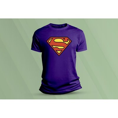 Sandratex dětské bavlněné tričko Superman. purpurová