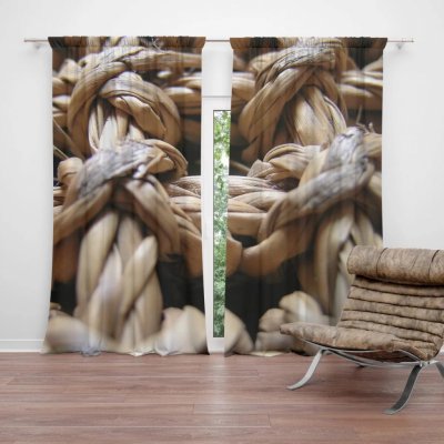 Závěsy Banánové listí: 2 ks - 140x250 cm - Sablio – Hledejceny.cz