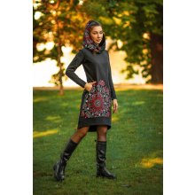 Himalife Šatomikina s maxi kapucí Nayla černá s červenou