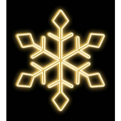 DecoLED LED světelná vločka I, závěsná 3D tisk, pr. 100 cm, teple bílá, zlatý plast – Hledejceny.cz