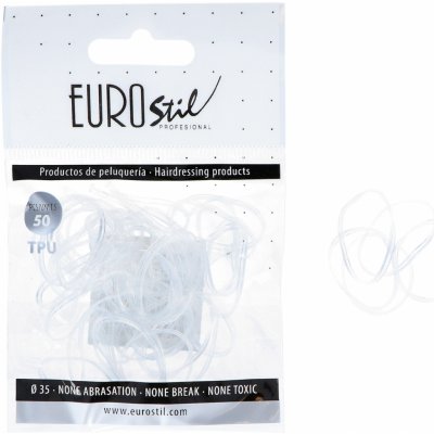 Gumičky do vlasů Eurostil Profesional TPU Hair Elastics For Hairstyles - průhledné, 50 ks (06811) – Zbozi.Blesk.cz