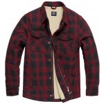 Vintage Industries zateplená kostkovaná košile Craft HeavyWeight Sherpa červená – Hledejceny.cz