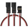 Kabel a konektor pro RC modely Hitec 4701 J "Y"-kabel Futaba plochý silný krátký PVC 15 cm