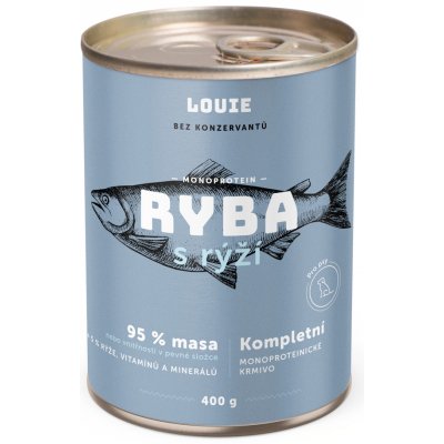 Louie Kompletní ryba s kuřecím 95 % s rýží 5 % 400 g