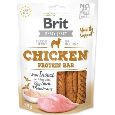 Brit Jerky Protein Bar kuře s hmyzím proteinem 80 g – Zboží Mobilmania