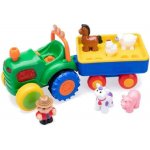 Kiddieland traktor se zvířátky Activity se zvukem a světlem 24752 zelená – Zboží Dáma