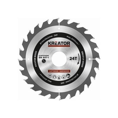 Pilový kotouč Kreator KRT020408 na dřevo 160mm, 24T – Zbozi.Blesk.cz