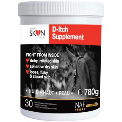 NAF D-Itch Supplement účinný krmný doplněk proti podrážděné pokožce nejen pro muchaře 0,78 kg