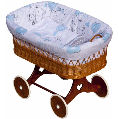 Scarlett Proutěný košík na miminko Gusto modrá